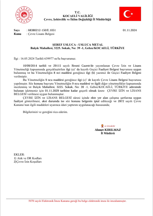 Tehlikesiz Atiklar Toplama ve Ayirma Belgesi Atik Kodlari